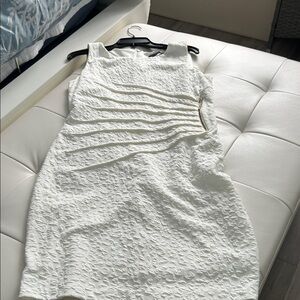 Ivanka Trump White Textured Mini Dress
